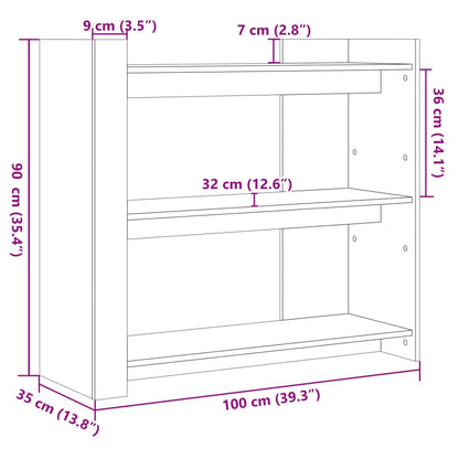Console Table Concrete Grey 100x35x90 cm Engineered Wood