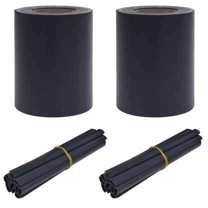 Garden Privacy Screens 2 pcs Dark Grey 35 x 0.19 m PVC