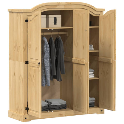 Wardrobe "Corona" 151,5x52x186 cm Solid Wood Pine