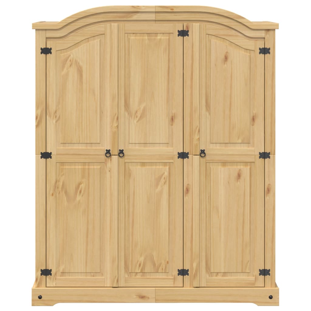 Wardrobe "Corona" 151,5x52x186 cm Solid Wood Pine