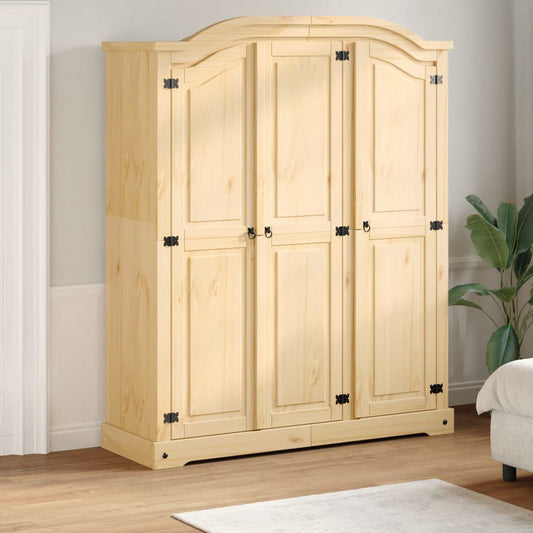 Wardrobe "Corona" 151,5x52x186 cm Solid Wood Pine