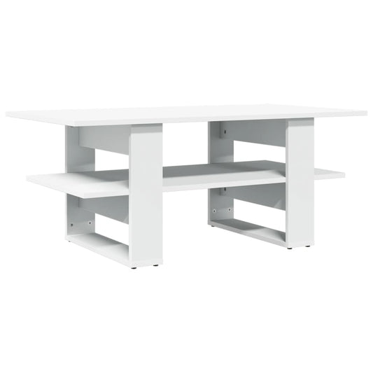 Coffee Table White 102x55x42 cm Engineered Wood