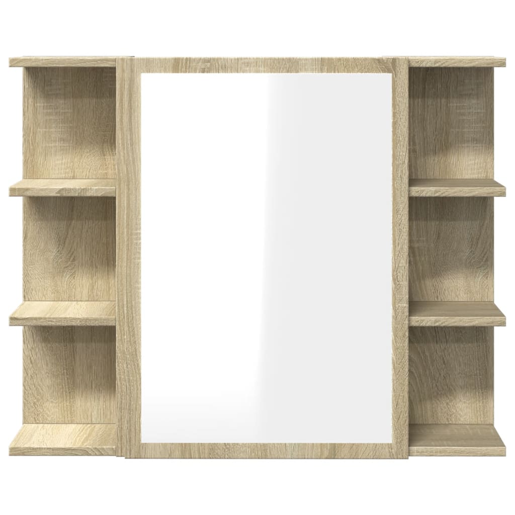 Bathroom Mirror Cabinet Sonoma Oak 80x20.5x64cm Engineered Wood