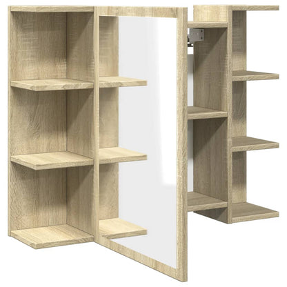 Bathroom Mirror Cabinet Sonoma Oak 80x20.5x64cm Engineered Wood
