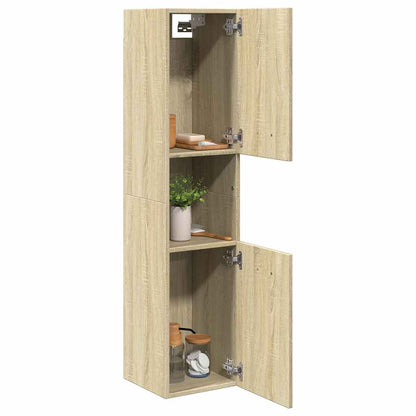 Bathroom Cabinet Sonoma Oak 30x30x130 cm Engineered Wood