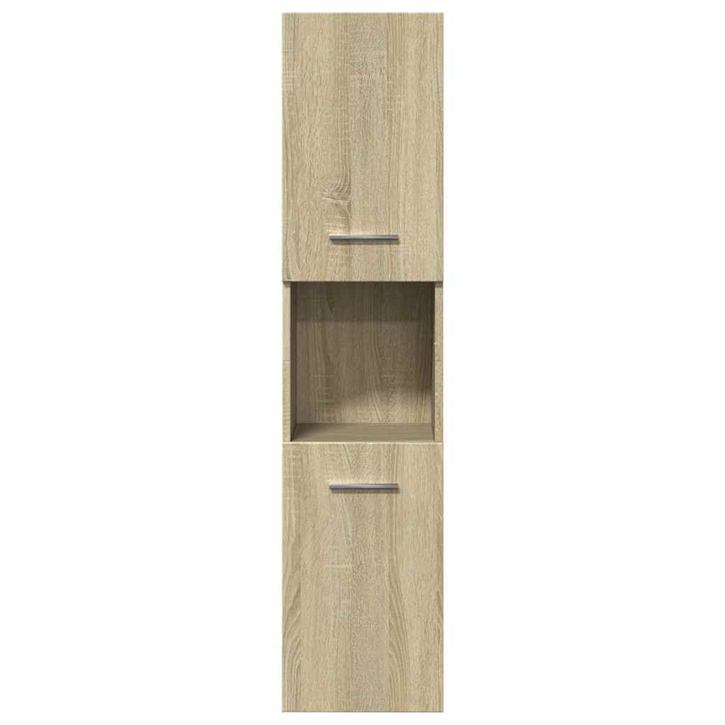 Bathroom Cabinet Sonoma Oak 30x30x130 cm Engineered Wood