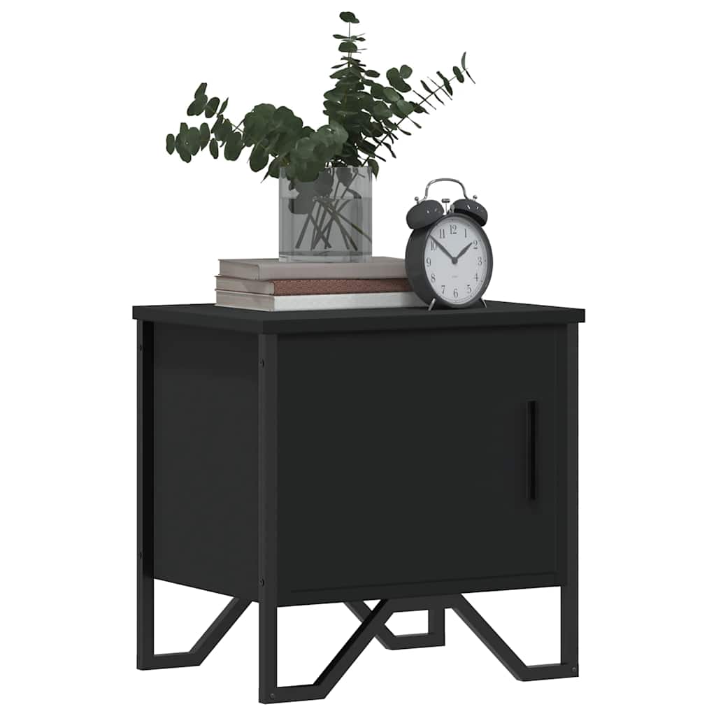 Bedside Cabinet Black 40x30x40 cm Engineered Wood
