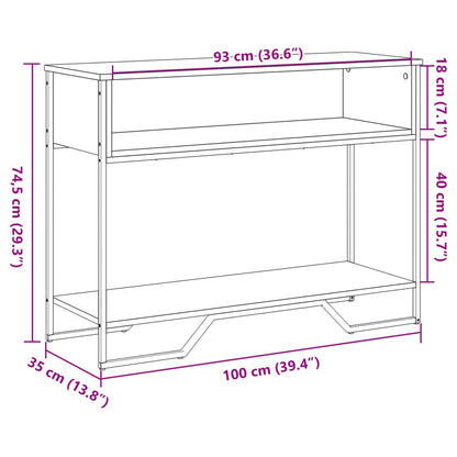 Console Table Sonoma Oak 100x35x74.5 cm Engineered Wood