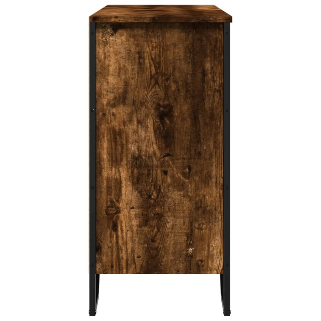 Sideboard Smoked Oak 91x35.5x74.5 cm Engineered Wood