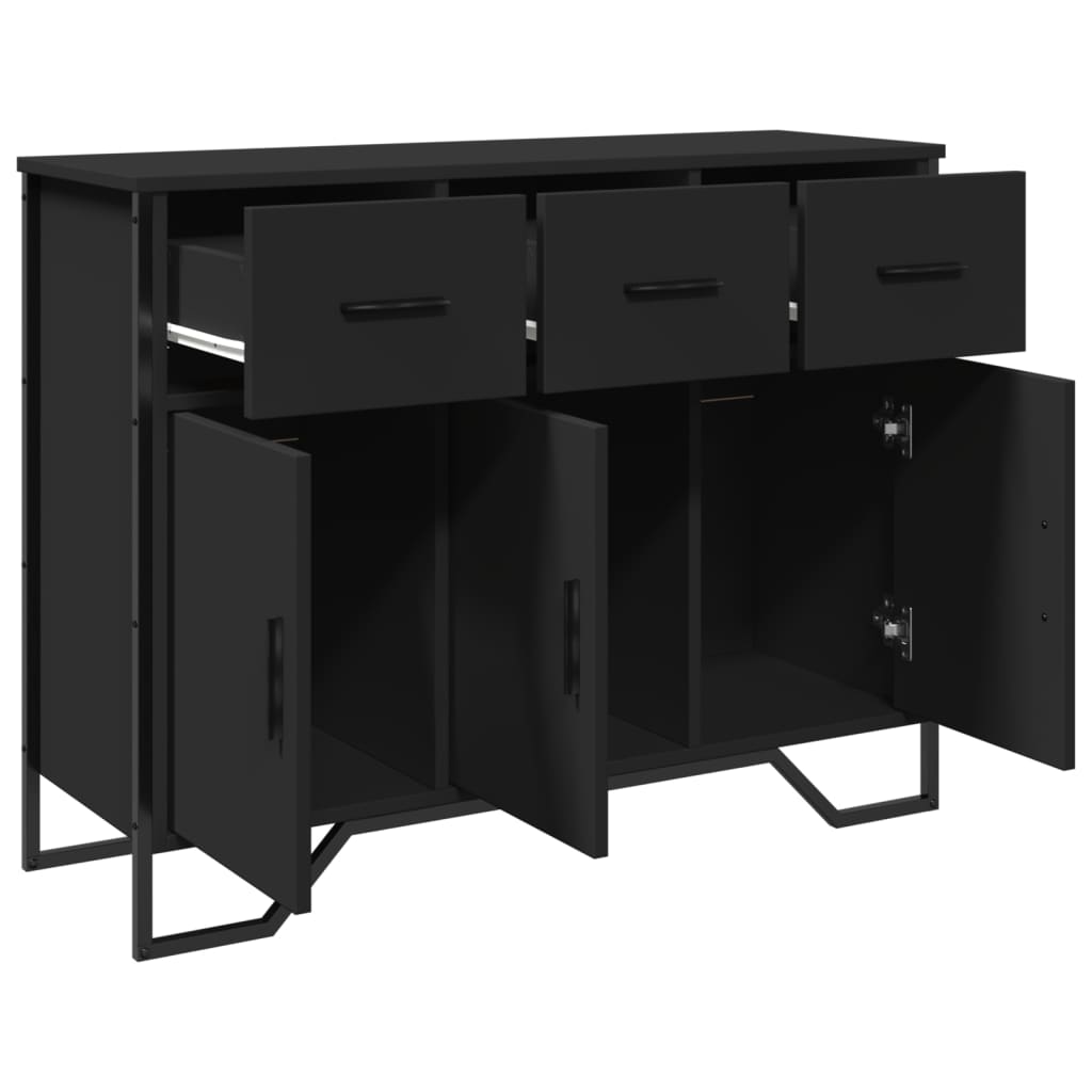 Sideboard Black 97x32.5x74.5 cm Engineered Wood