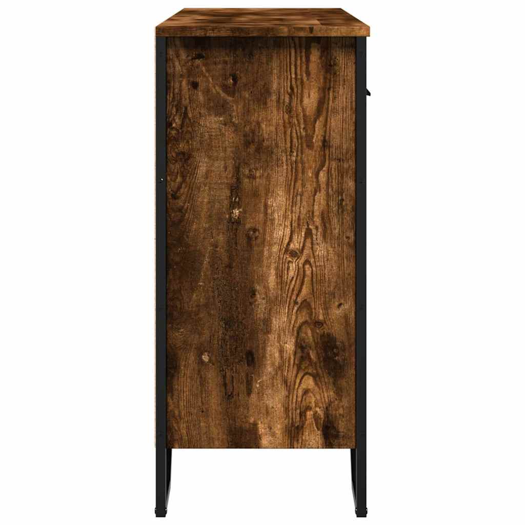 Sideboard Smoked Oak 97x32.5x74.5 cm Engineered Wood