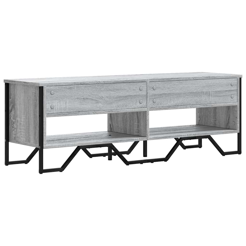 TV Cabinet Grey Sonoma 122x34x41 cm Engineered Wood