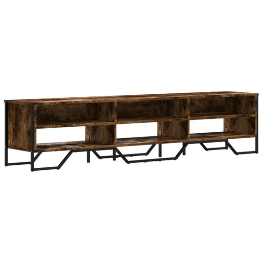 TV Cabinet Smoked Oak 180x34x41 cm Engineered Wood
