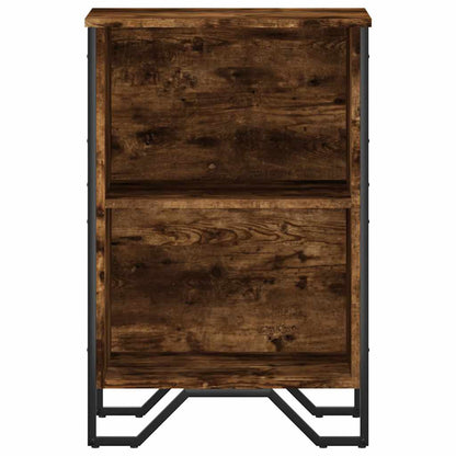 Bookcase Smoked Oak 50x31x74.5 cm Engineered Wood