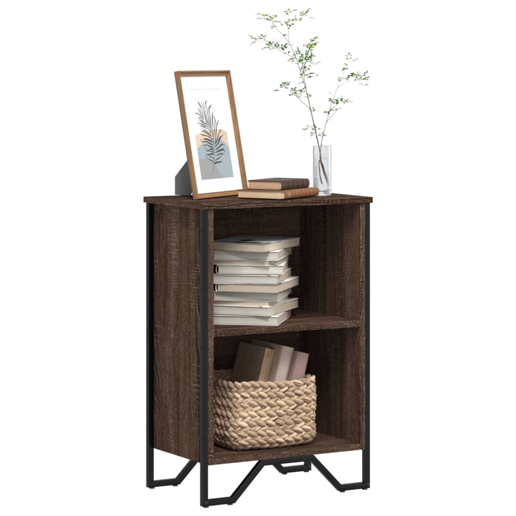 Bookcase Brown Oak 50x31x74.5 cm Engineered Wood