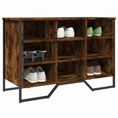 Shoe Cabinet Smoked Oak 90x38x61.5 cm Engineered Wood