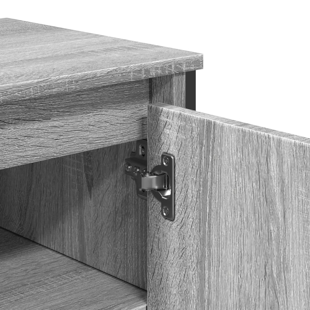 Bathroom Sink Cabinet Grey Sonoma 91x35x60 cm Engineered Wood