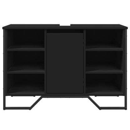 Bathroom Sink Cabinet Black 91x35x60 cm Engineered Wood