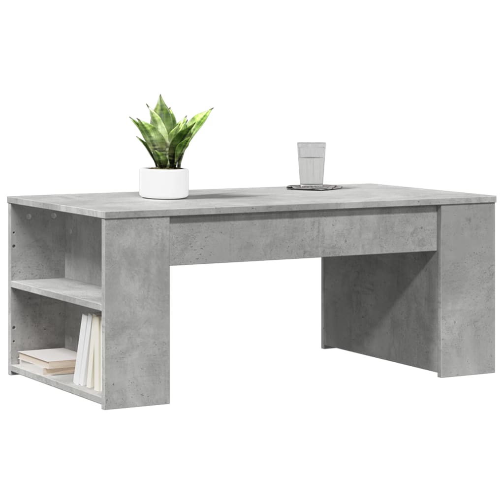 Coffee Table Concrete Grey 102x55x42 cm Engineered Wood