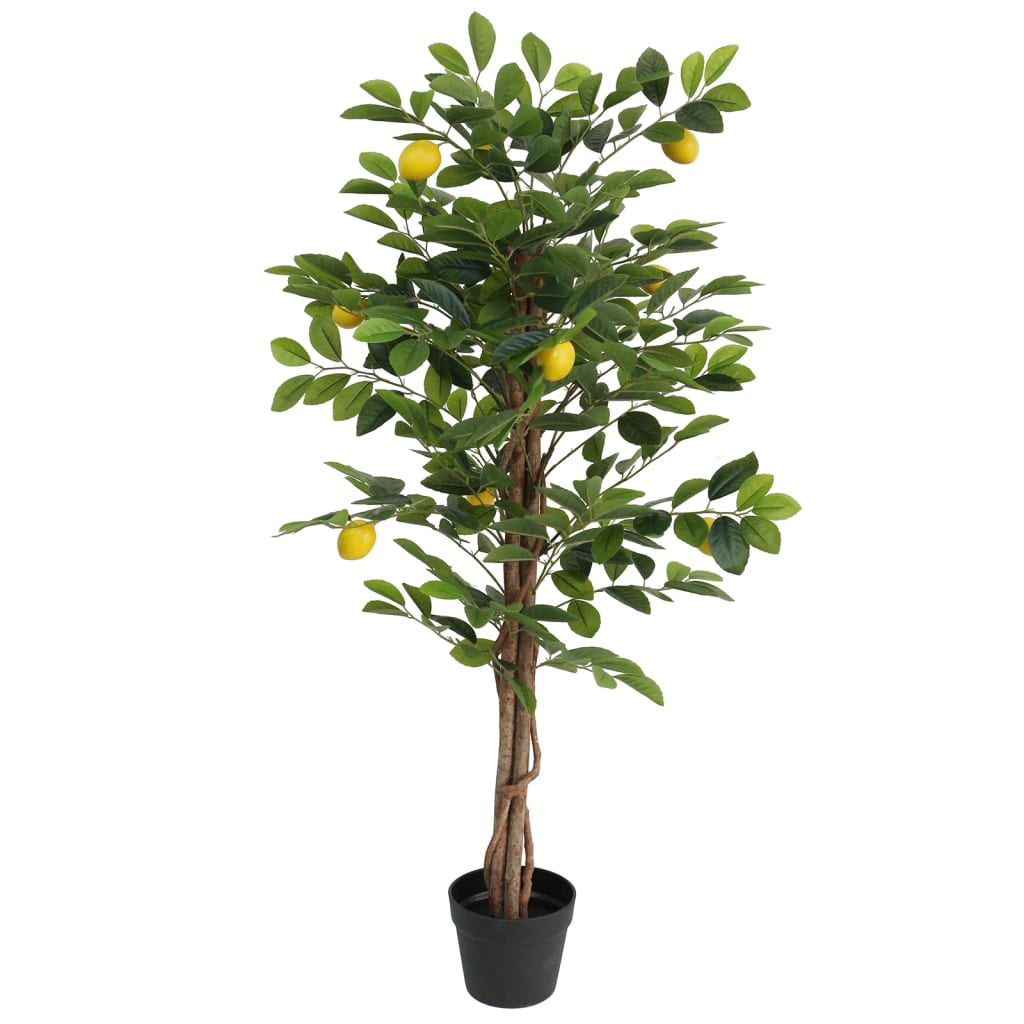 Artificial Lemon Tree with 3 Trunks Green 120 cm PP