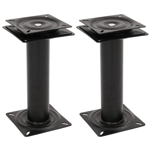 2 pcs Boat Seat Pedestals with 360° Seat Swivel Steel