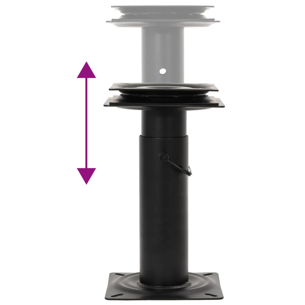 Boat Seat Pedestal with 360° Seat Swivel Adjustable Steel