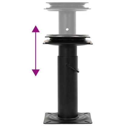 2 pcs Boat Seat Pedestals with 360° Seat Swivel Adjustable Steel