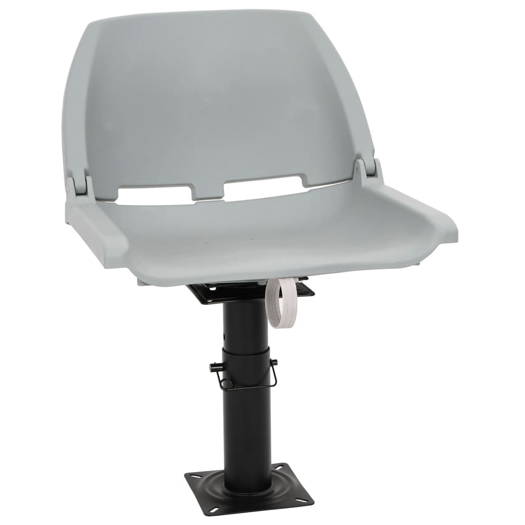 Boat Seats 2 pcs with Pedestal Height Adjustable 360° Rotatable