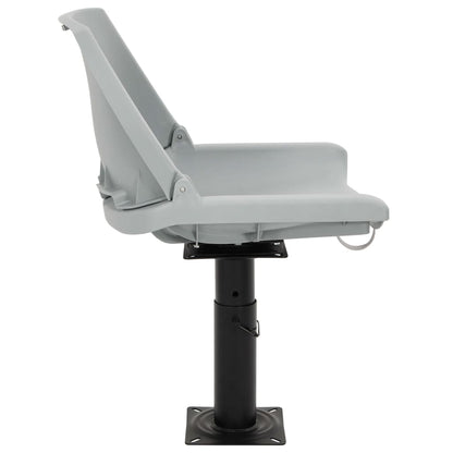 Boat Seats 2 pcs with Pedestal Height Adjustable 360° Rotatable