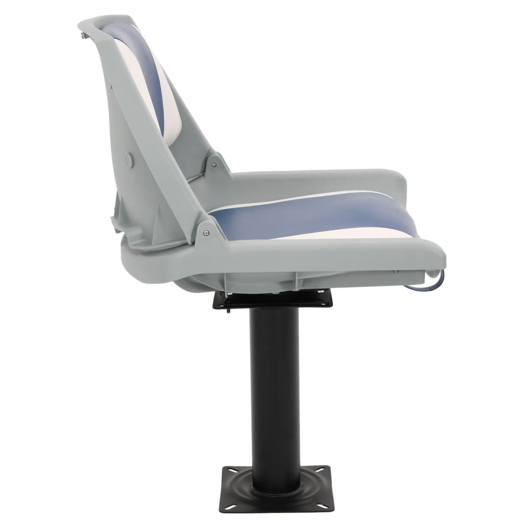 Boat Seats 2 pcs with Pedestal Height Adjustable 360° Rotatable