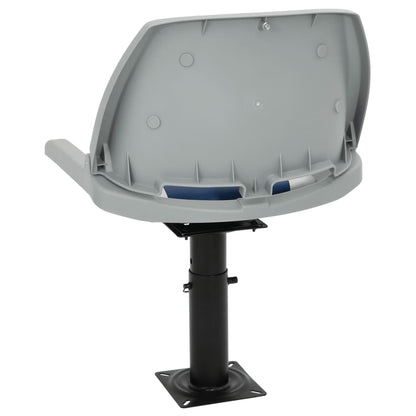 Boat Seats 2 pcs with Pedestal Height Adjustable 360° Rotatable