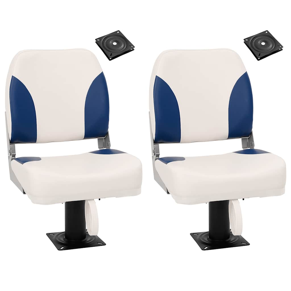 Boat Seats 2 pcs with Pedestal 360° Rotatable