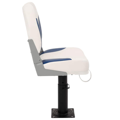 Boat Seats 2 pcs with Pedestal Height Adjustable 360° Rotatable