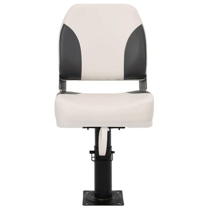 Boat Seats 2 pcs with Pedestal Height Adjustable 360° Rotatable