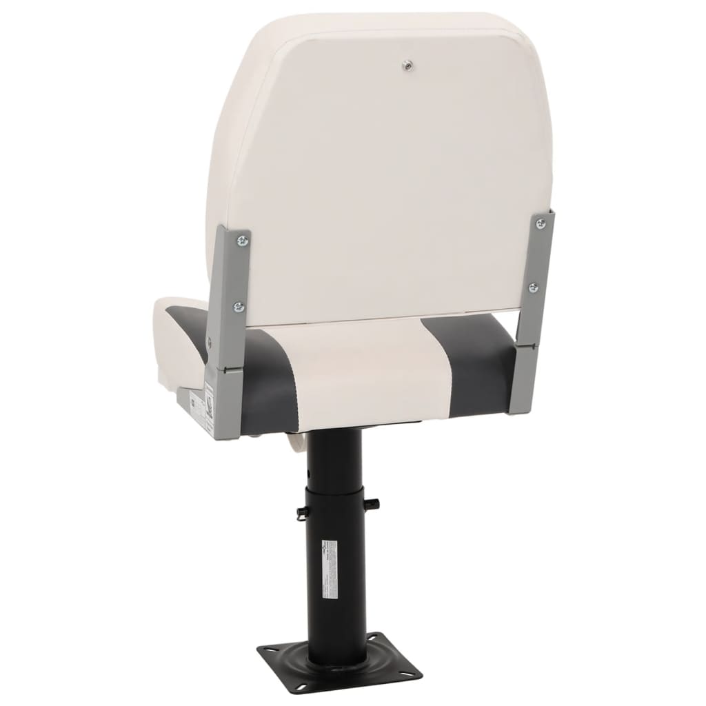 Boat Seats 2 pcs with Pedestal Height Adjustable 360° Rotatable