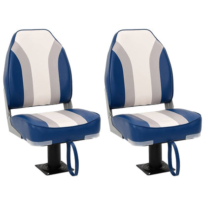 Boat Seats 2 pcs with Pedestal 360° Rotatable