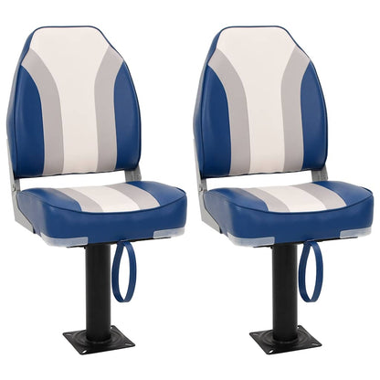 Boat Seats 2 pcs with Pedestal 360° Rotatable