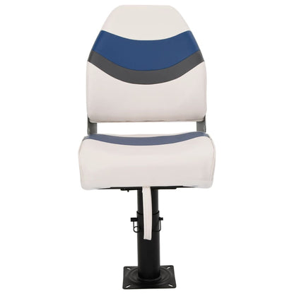 Boat Seats 2 pcs with Pedestal Height Adjustable 360° Rotatable