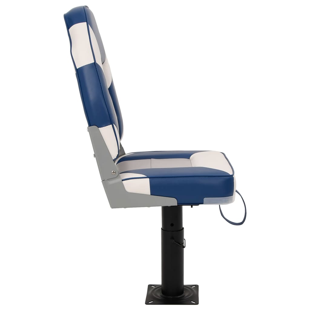 Boat Seats 2 pcs with Pedestal Height Adjustable 360° Rotatable