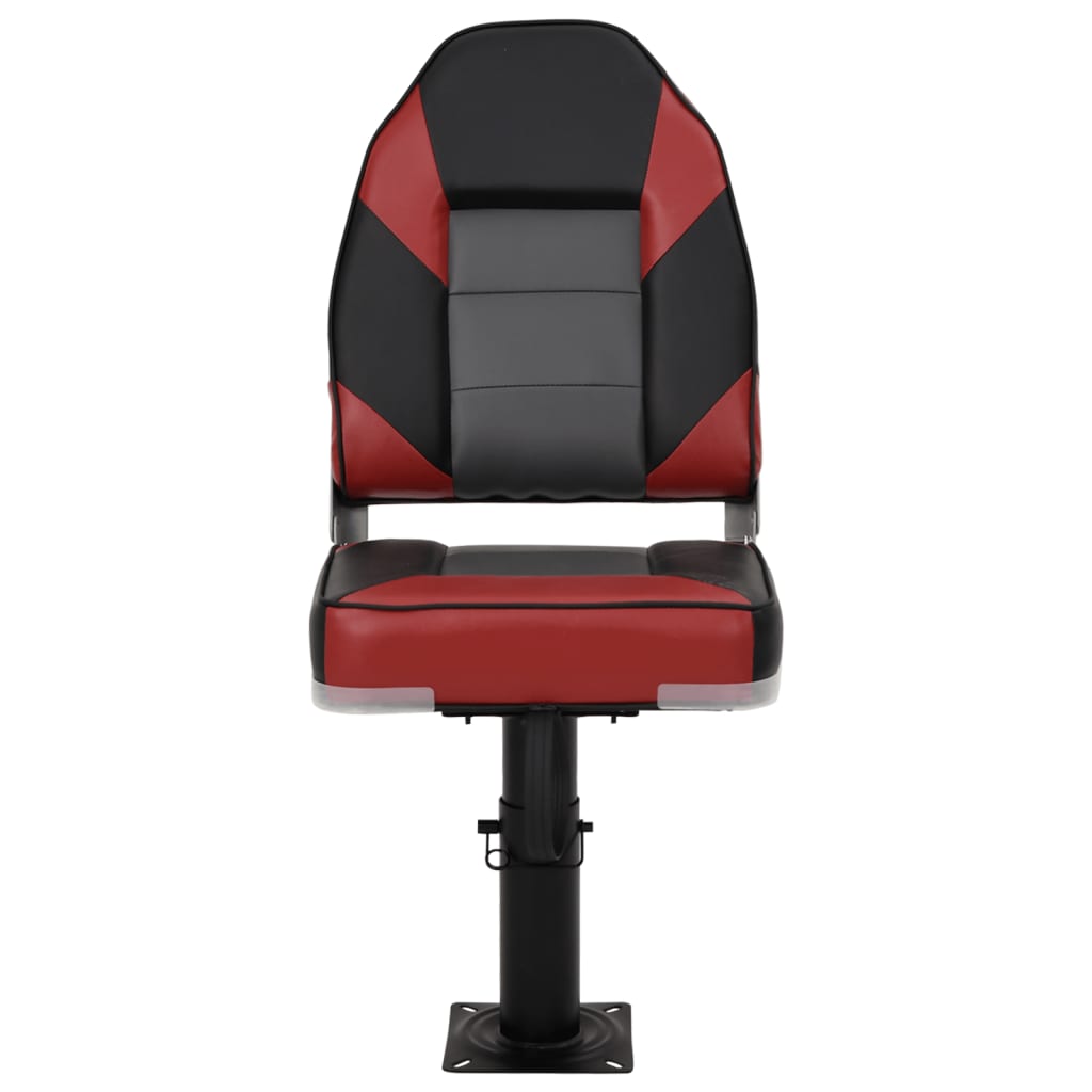 Boat Seats 2 pcs with Pedestal Height Adjustable 360° Rotatable