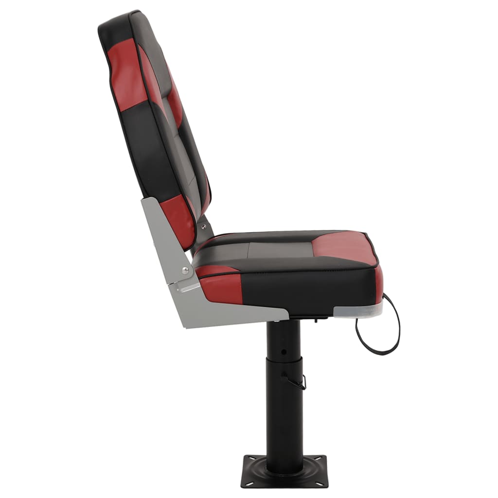 Boat Seats 2 pcs with Pedestal Height Adjustable 360° Rotatable