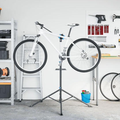 Bike Repair Stand Foldable Adjustable 108-188 cm Blue Steel