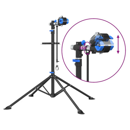Bike Repair Stand Foldable Adjustable 108-188 cm Blue Steel