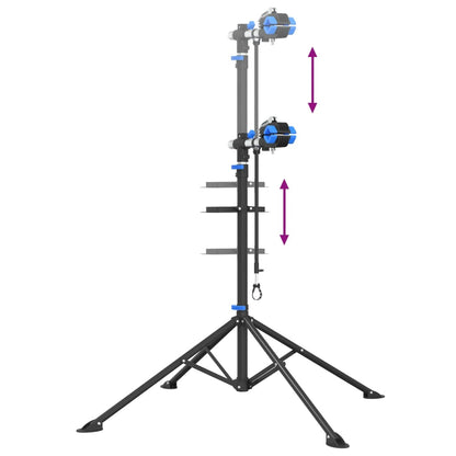 Bike Repair Stand Foldable Adjustable 108-188 cm Blue Steel