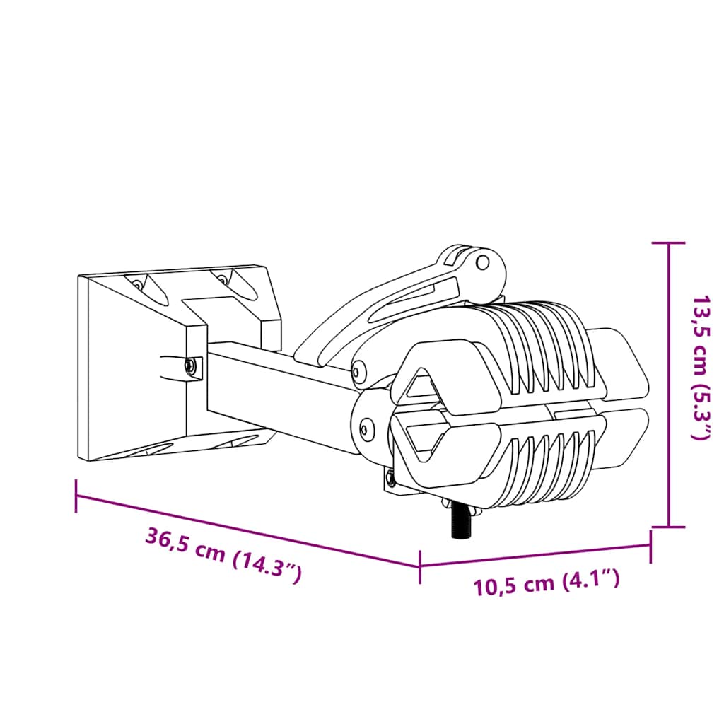 Bike Repair Stand Wall Mounted Foldable Red and Black Steel