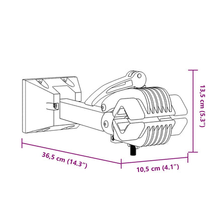 Bike Repair Stand Wall Mounted Foldable Red and Black Steel