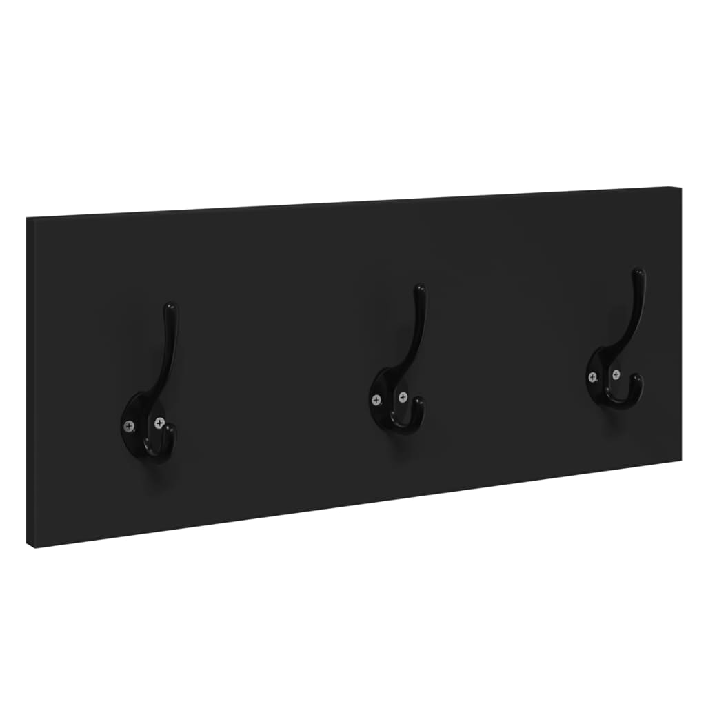 4 Piece Hallway Furniture Set Black Engineered Wood