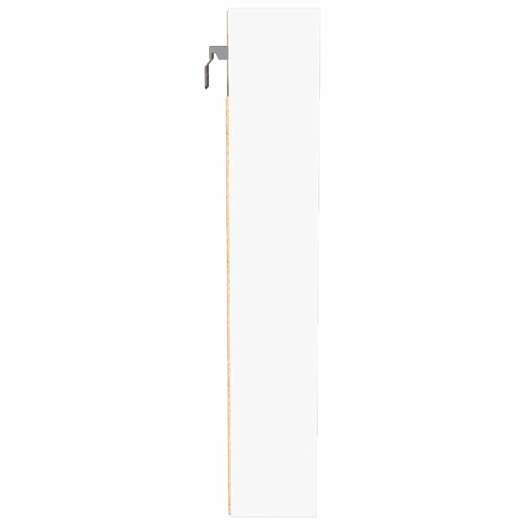 Vitrine Cabinet White 100x8.5x50 cm Engineered Wood
