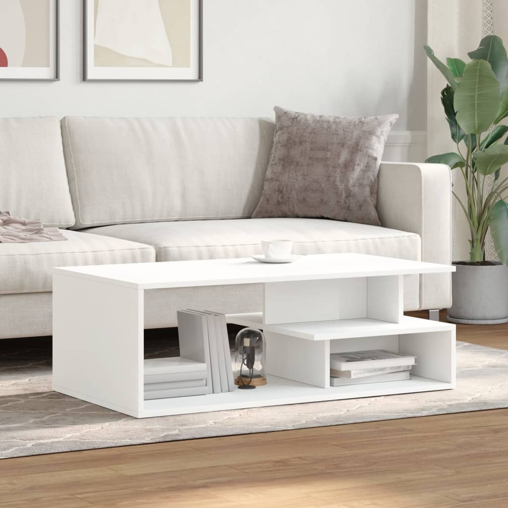 Coffee Table White 102x55x35 cm Engineered Wood