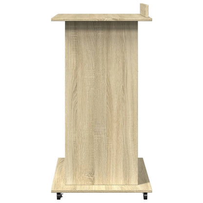 Lectern with Wheels & Drawer Sonoma Oak 55x55x107 cm
